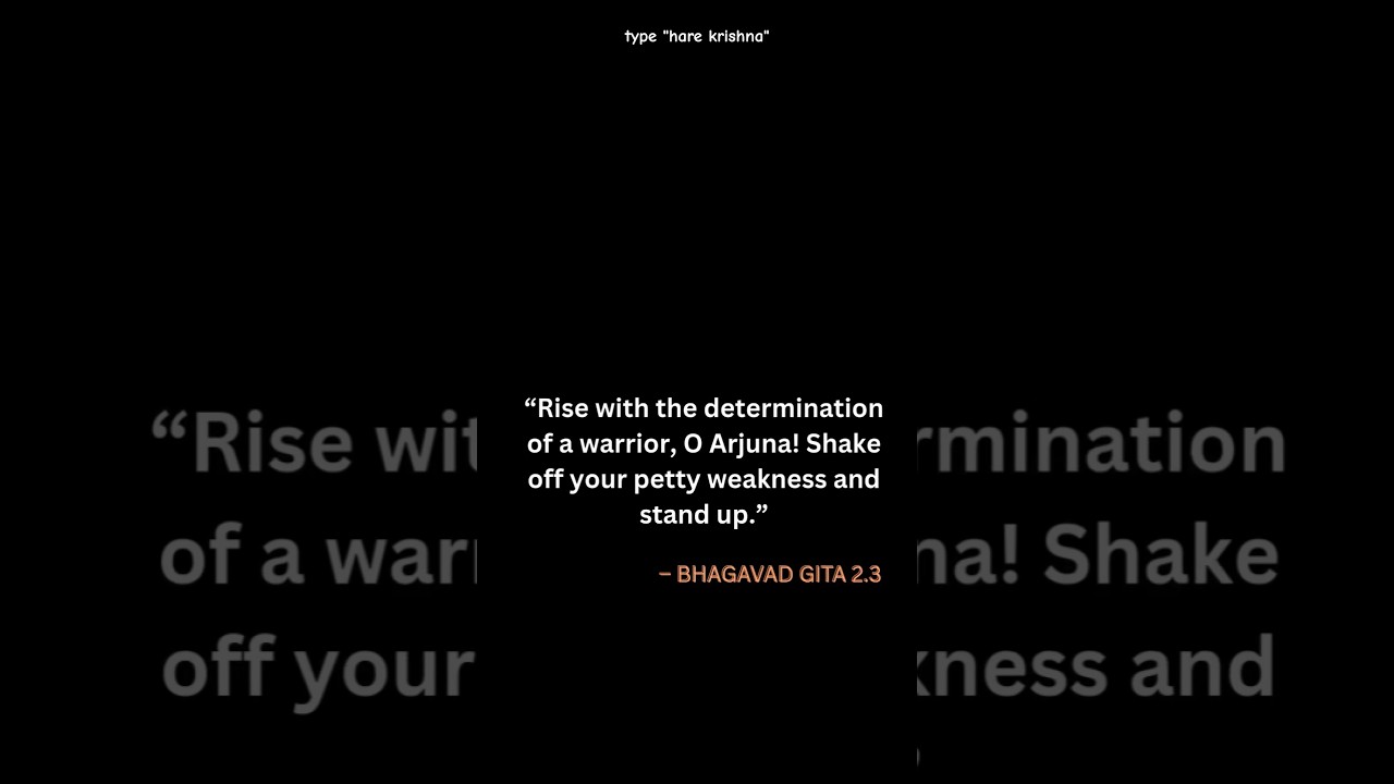 Krishna on determination 