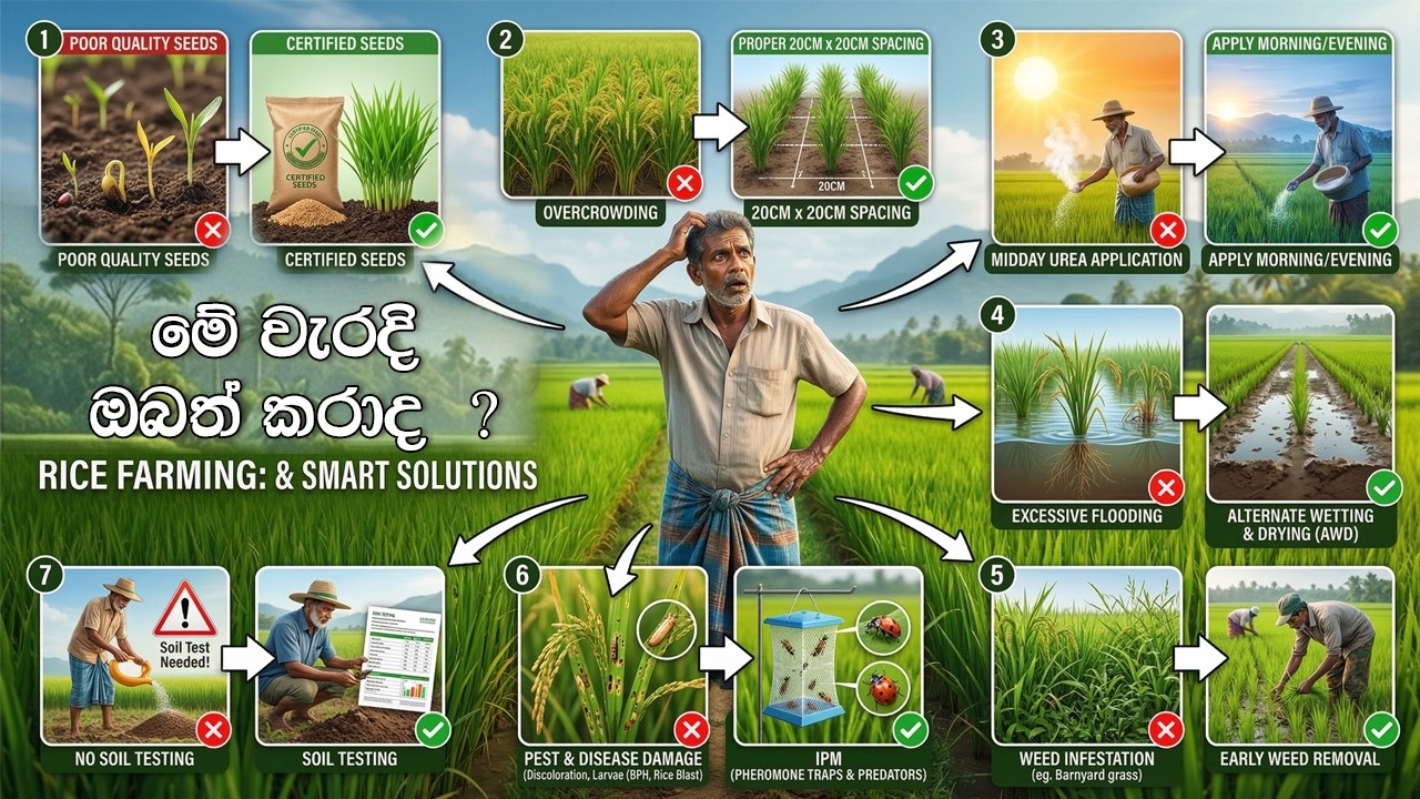 පහුගිය කන්නේ අස්වැන්න අඩු උනාද? මේ කන්නේ එහෙම නොවෙන්න නම්......