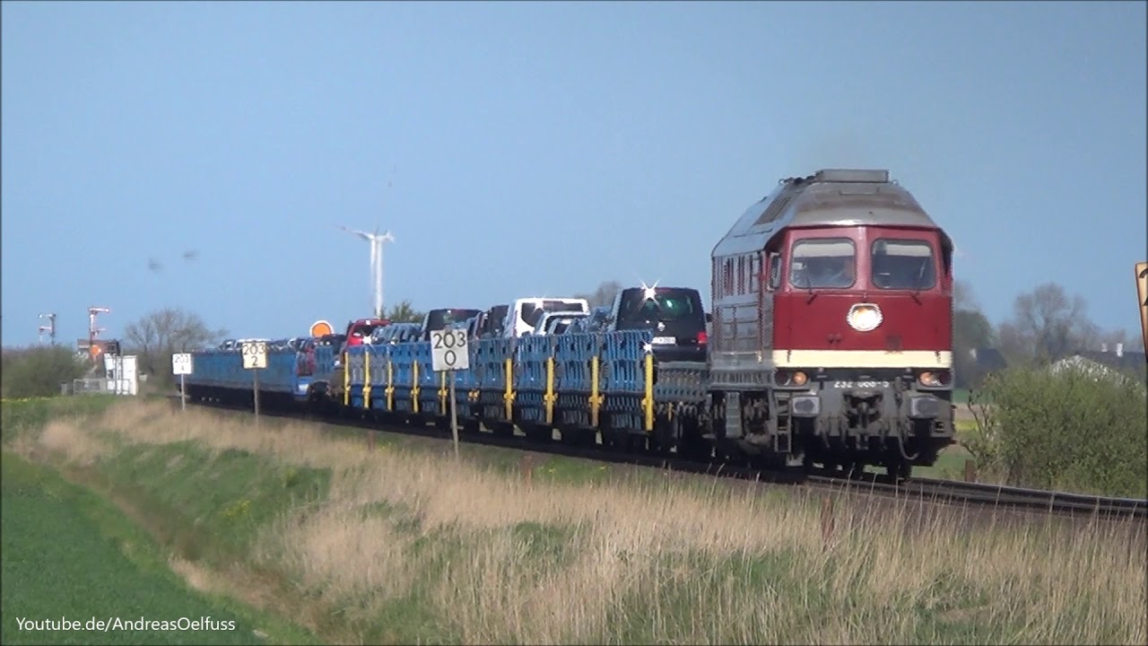 232 088 vor Lehnshallig am RDC Autozug Sylt