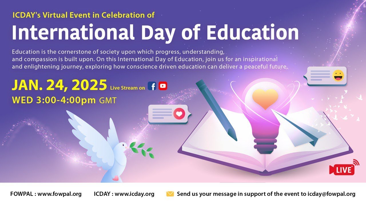 ICDAY's Virtual Event in Celebration of International Day of Education, 1/24/25