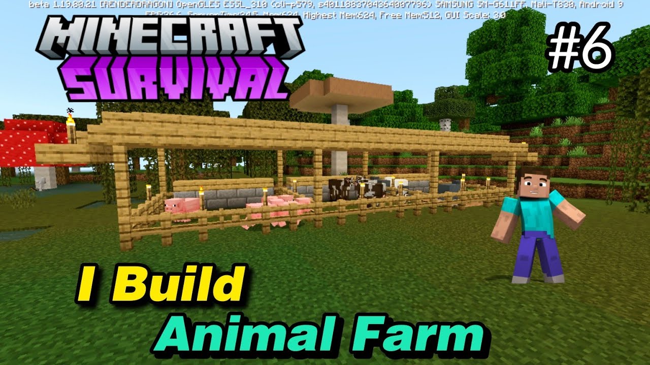 I Build Animal Farm In Minecraft Survival 🤩 || Minecraft Animal Farming ...