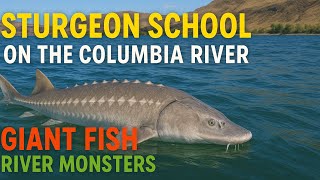 Sturgeon School on the Columbia River | Giant Fish with Sturgeon River Monsters