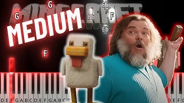 A Minecraft Movie | Steves Lava Chiken | Jack Black | Piano Tutorial | Medium