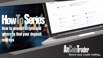 How to deposit crypto into your AltCoinTrader account and where to find your deposit address!