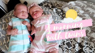 Reborn Twins Morning Routine | calming no talking edition
