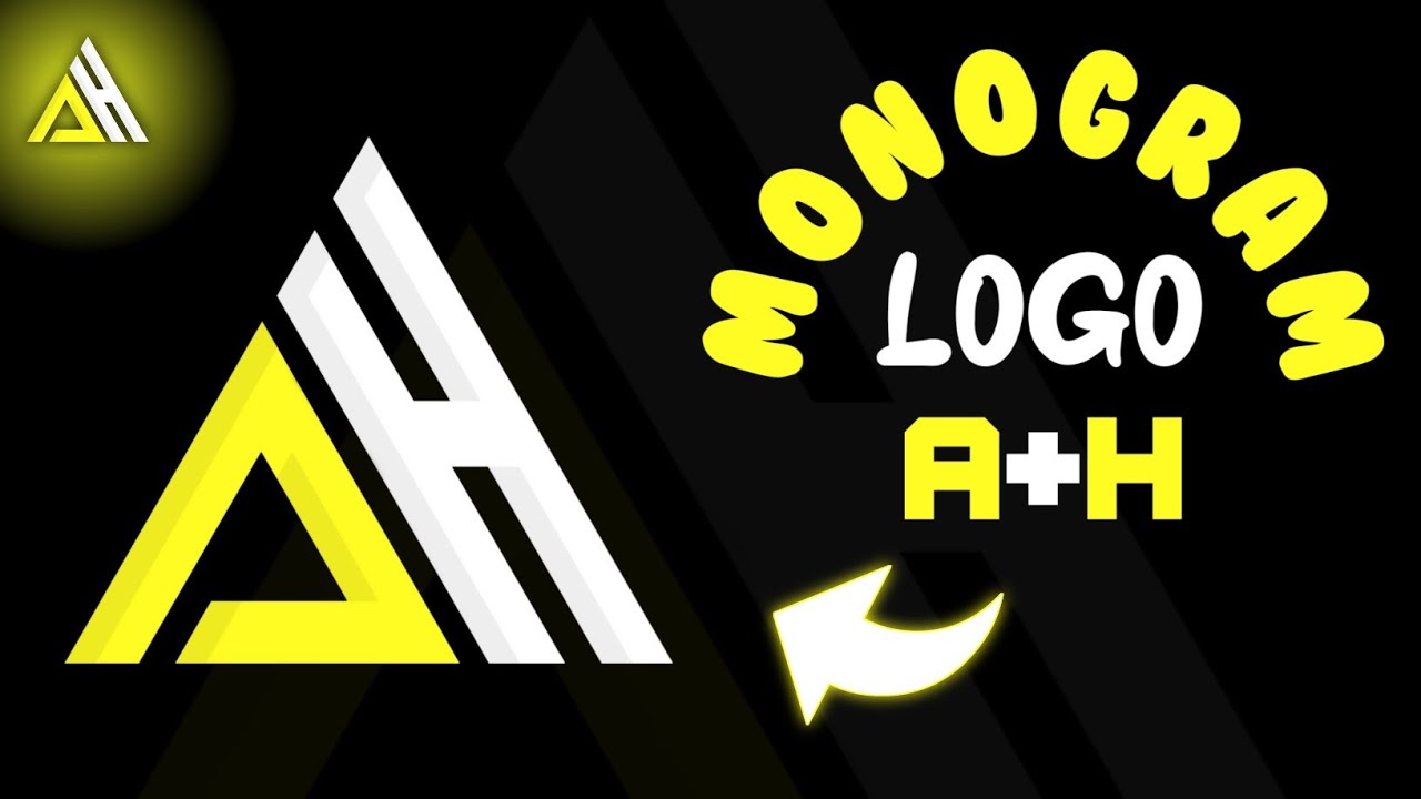 How to make AH logo - triangle logo - Pixellab Tutorials -. Tech Pencil
