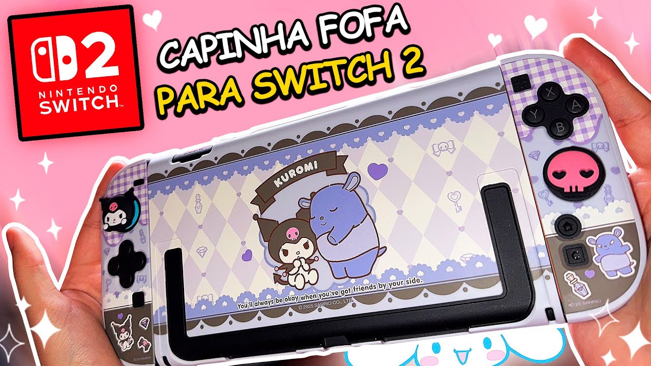 Meu Switch 2 ficou a coisa MAIS fofa com esses acessórios da GeekShare 💖🎮