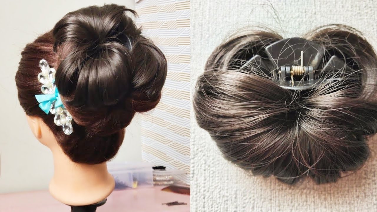 Artificial Hair Bun Clutcher || Readymade juda lagane ka tarika ...