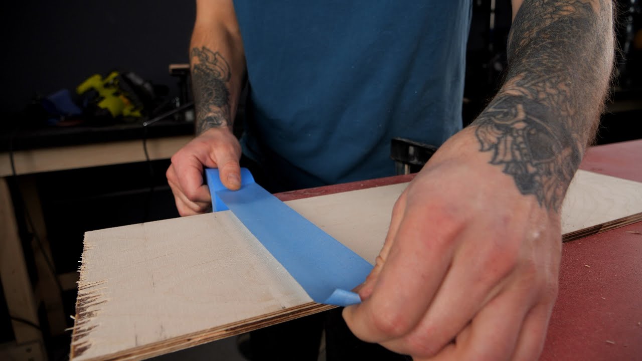 Learn how to use a painter tape to cut wood smoothly #shorts