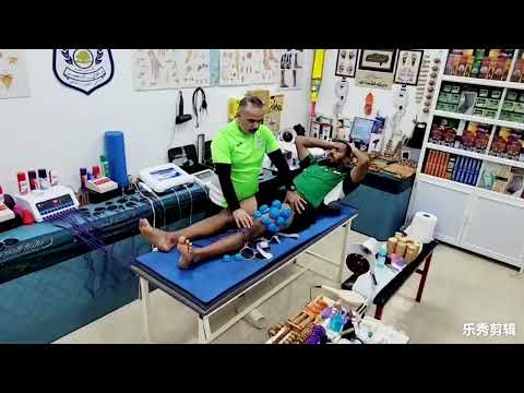 علاج الحارس سعيد السناني من تمزق في العضلة الأمامية مع نزيف في العضلة الخلفية الملك نصراوي