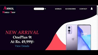 Web Application For Mobile Shoppe - Mini Project screenshot 2