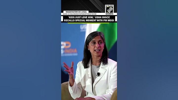‘Kids just love him’: US Second Lady Usha Vance recalls her kids’ ‘chemistry’ with PM Modi