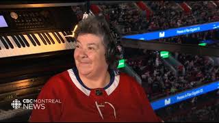 2023 04 13 CBC Montreal News Duke Eatmon Habs 7th player, Diane Bibaud, Organist, has unwavering Fai