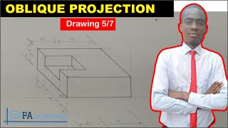 Oblique Drawing Tutorial for Technical Drawing Student. How to Draw Oblique View of Soild Shapes