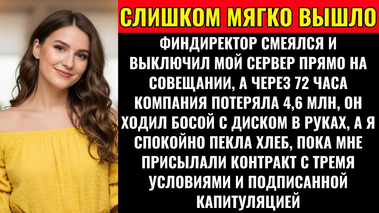 Финансовый Директор Выключил Мой Сервер — Потерял 4,6 Миллиона. Моя Месть В Офисе Удивила Всех!
