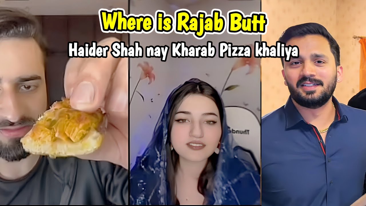 Where is Rajab Butt ? | Haider Shah nay Kharab Pizza Khaliya 🥲 | Live with Haider & Kainat 