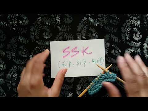 How to do an SSK decrease: a Knittycat's Knits technique