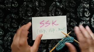 How to do an SSK decrease: a Knittycat's Knits technique