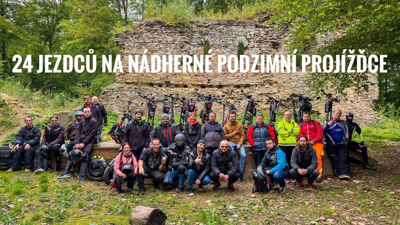 24 jezdců na krásné podzimní projížďce ☺️🛴