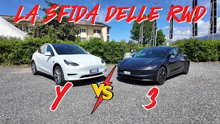 Model 3 RWD Highland o Model Y RWD? La grande sfida!⚡️Lampi di Tesla