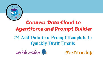 Add Data to a Prompt Template to Quickly Draft Emails || Connect Data Cloud to Agentforce