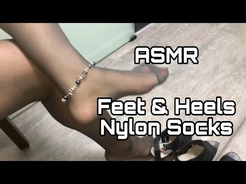 ASMR relax with nylon socks & high heels