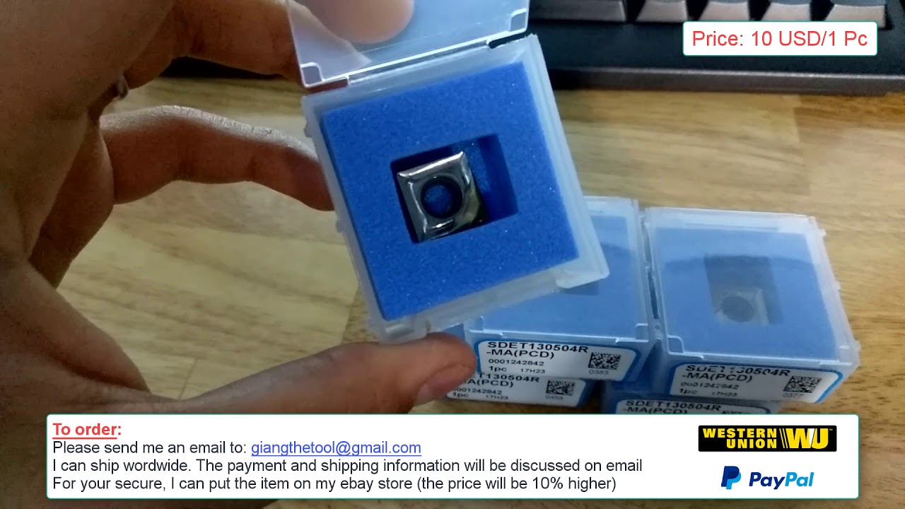 [For sale] Korloy SDET130504 PCD Milling Inserts YouTube