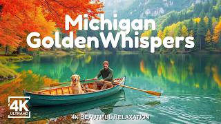 Autumn in Michigan 4K 🍁 Crimson Trees, Golden Landscapes & Peaceful Roads Across Michigan