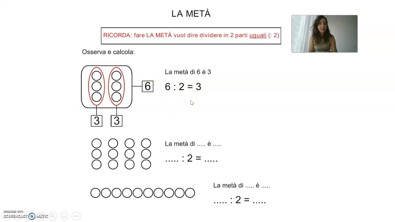 il doppio e la metà classe seconda