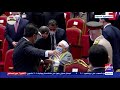 في مشهد أثار انتباه الحضور   الرئيس السيسي يتوجه إلى الدكتور أحمد عمر هاشم حالتي