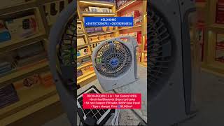 RECHARGEABLE 6 in 1 Fan• 8inch fan• Bluetooth • 24pcs Led Lamp• Sd card • FM radio • Solar Panel•