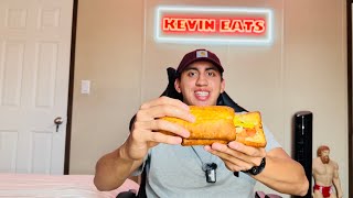 Kevin Eats PAPA JOHNS , NEW OVEN - TOASTED CHICKEN BACON RANCH SANDWICH 🥪 🐓 🥓 🧀 🍅
