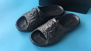 VERSACE MEDUSA DIMENSION SLIDERS REVIEW From Supkicks