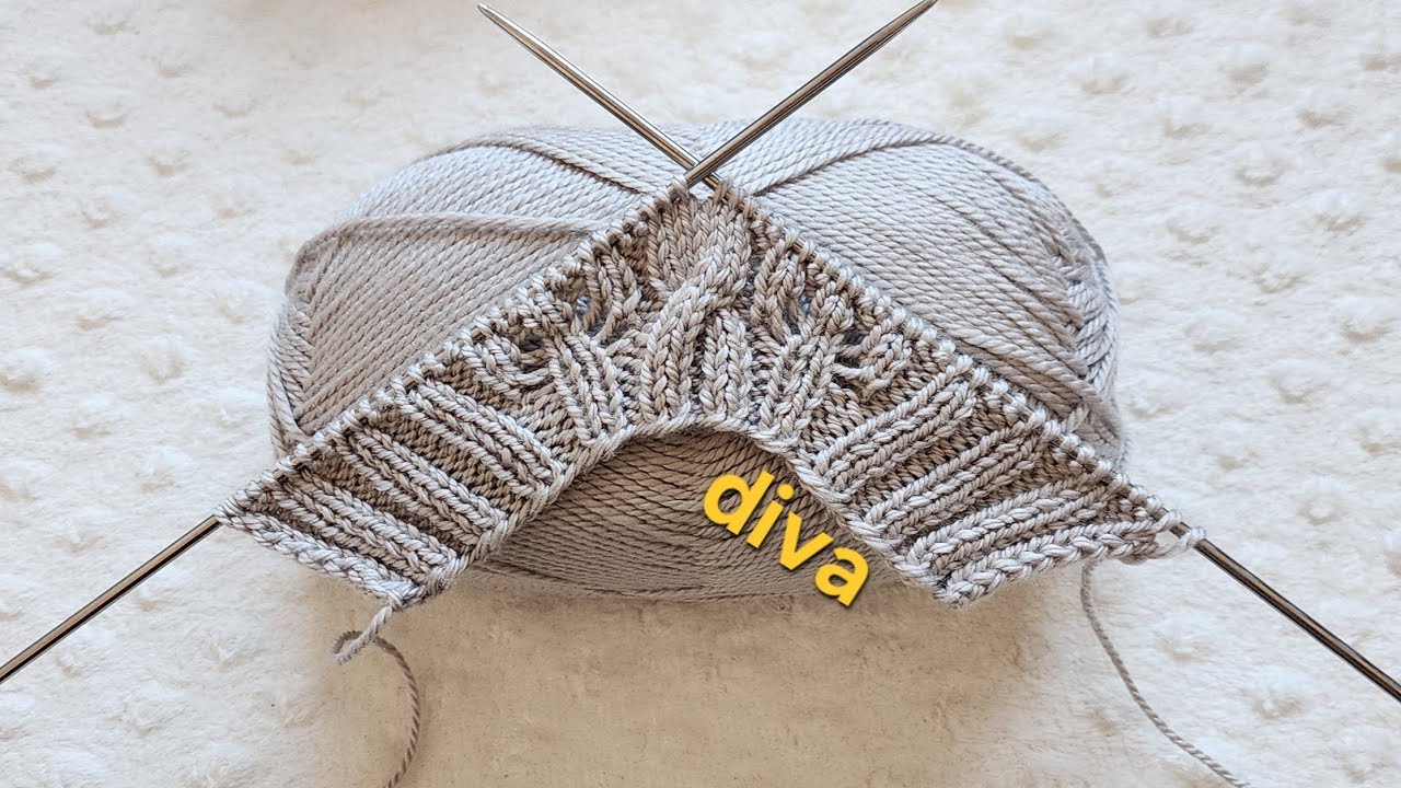 Очень простые бесшовные пинетки из двух спиц