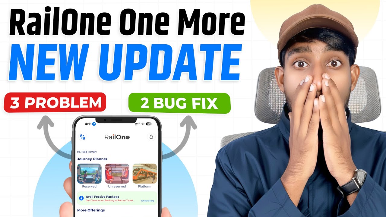 RailOne App New Update  🚆 | 3 Major Problems & 2 Bug Fix | Must Watch