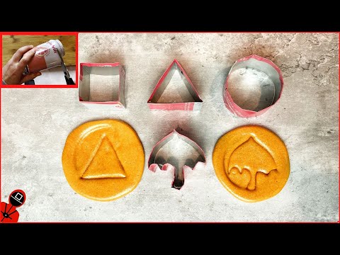 How To Make Squid Game Cookie Cutters from a Soda Can - Tutorial