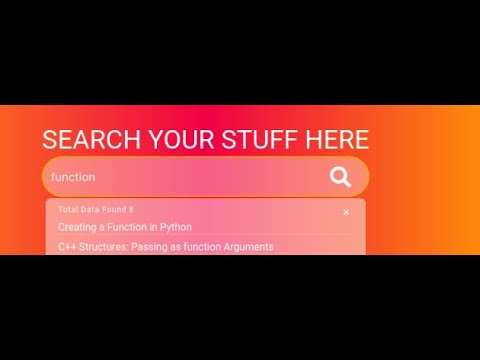 Beautiful Search Bar with linear gradient background