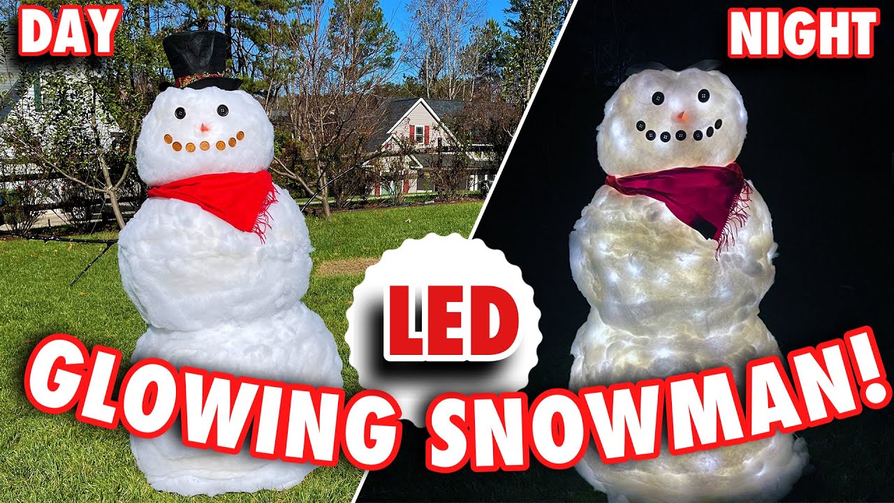Giant GLOWING Snowman! DIY TUTORIAL YouTube