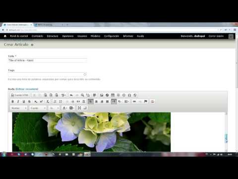Drupal (Eng) (Spa) (Ger) (Fre) (Ita) (Por) (Swe) Video 6 - insert text and image in an article