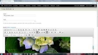 Drupal (Eng) (Spa) (Ger) (Fre) (Ita) (Por) (Swe) Video 6 - insert text and image in an article