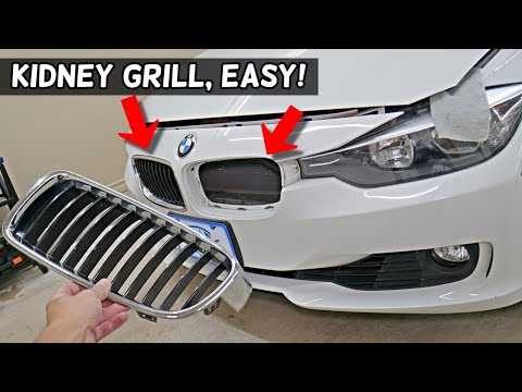 BMW FRONT GRILL BUMPER KIDNEY REMOVAL REPLACEMENT BMW F30 F31 328i 320i 335i 316i 318i 316d 318d 320