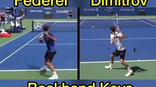 Federer v Dimitrov backhand