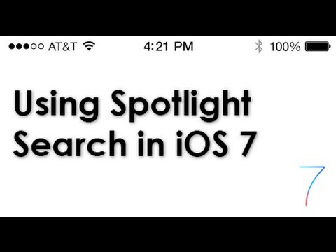 Spotlight search in iOS 7