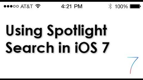 Spotlight search in iOS 7