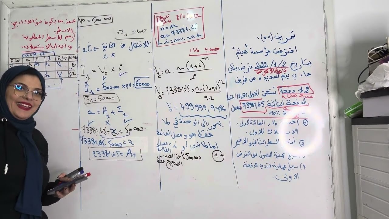 ارواح نعلمك كفاه تحل وتطبق على أي تمرين استهلاك القروض بطريقة مبسطة