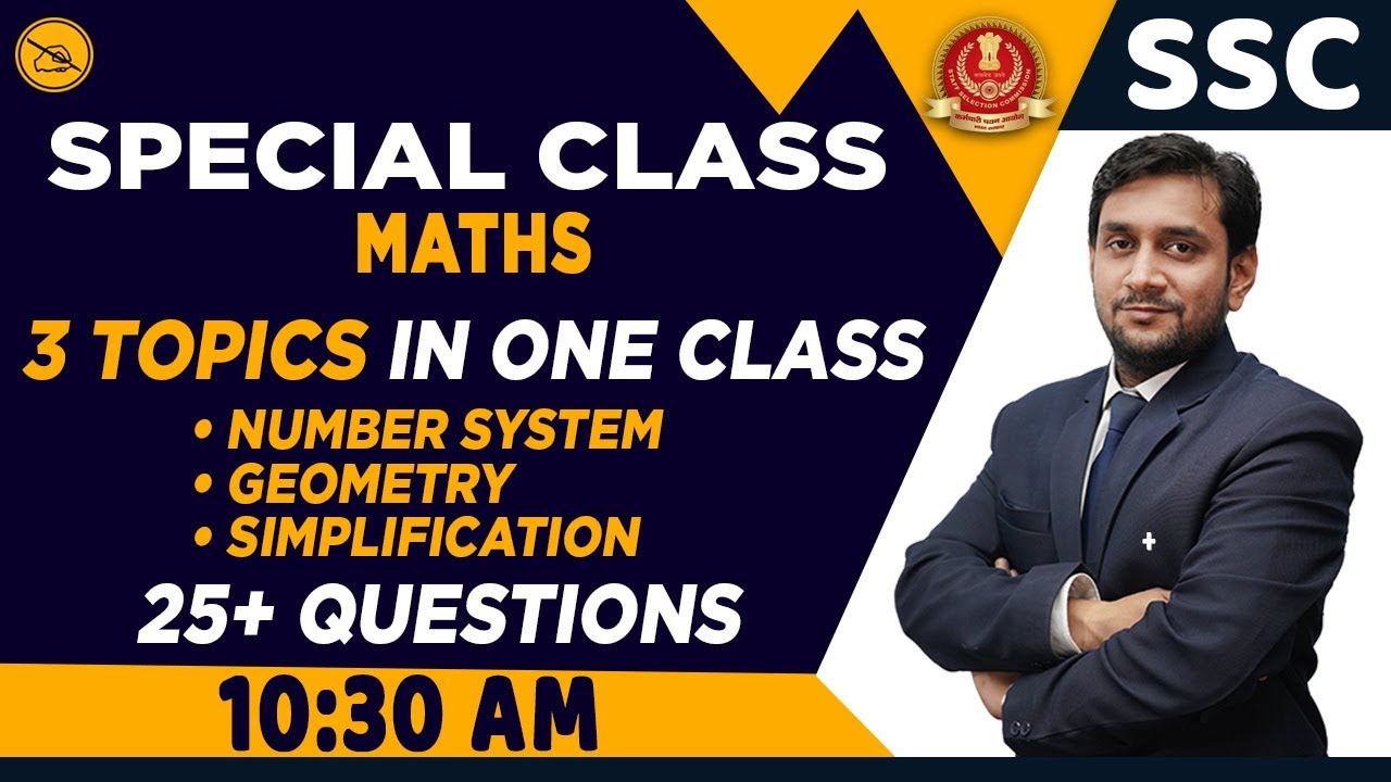 MATHS | SPECIAL SSC CLASS | BY PRABAL MAHENDRAS | 3 TOPICS IN ONE CLASS