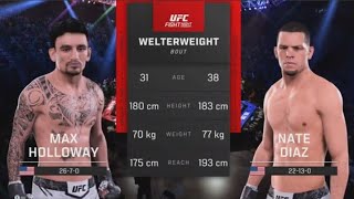 UFC 5 Max Holloway Vs Nate Diaz - Bloody #UFC Lightweight Fight English Commentary PS5