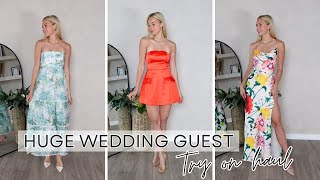 HUGE WEDDING GUEST TRY ON HAUL | Emily Wilson Fashion