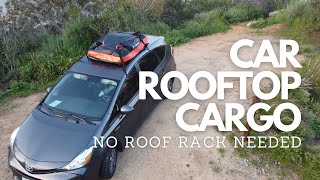 FIVKLEMNZ Car Rooftop Cargo Carrier 15 Cubic | Car Roof Bag Installation without Roof Rack
