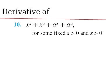 Differentiate w.r.t. x the function x^x+x^a+a^x+a^a |  derivative of x^x+x^a+a^x+a^a class 12